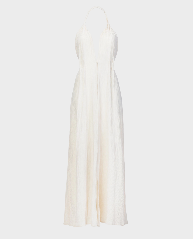 Biała sukienka z lnu Nomada - Image #2