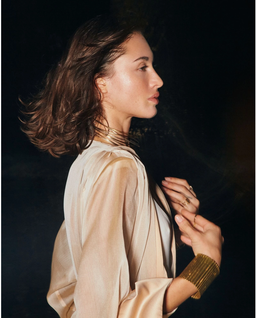 Szampańskie kimono z organzy Khaa - Image #3