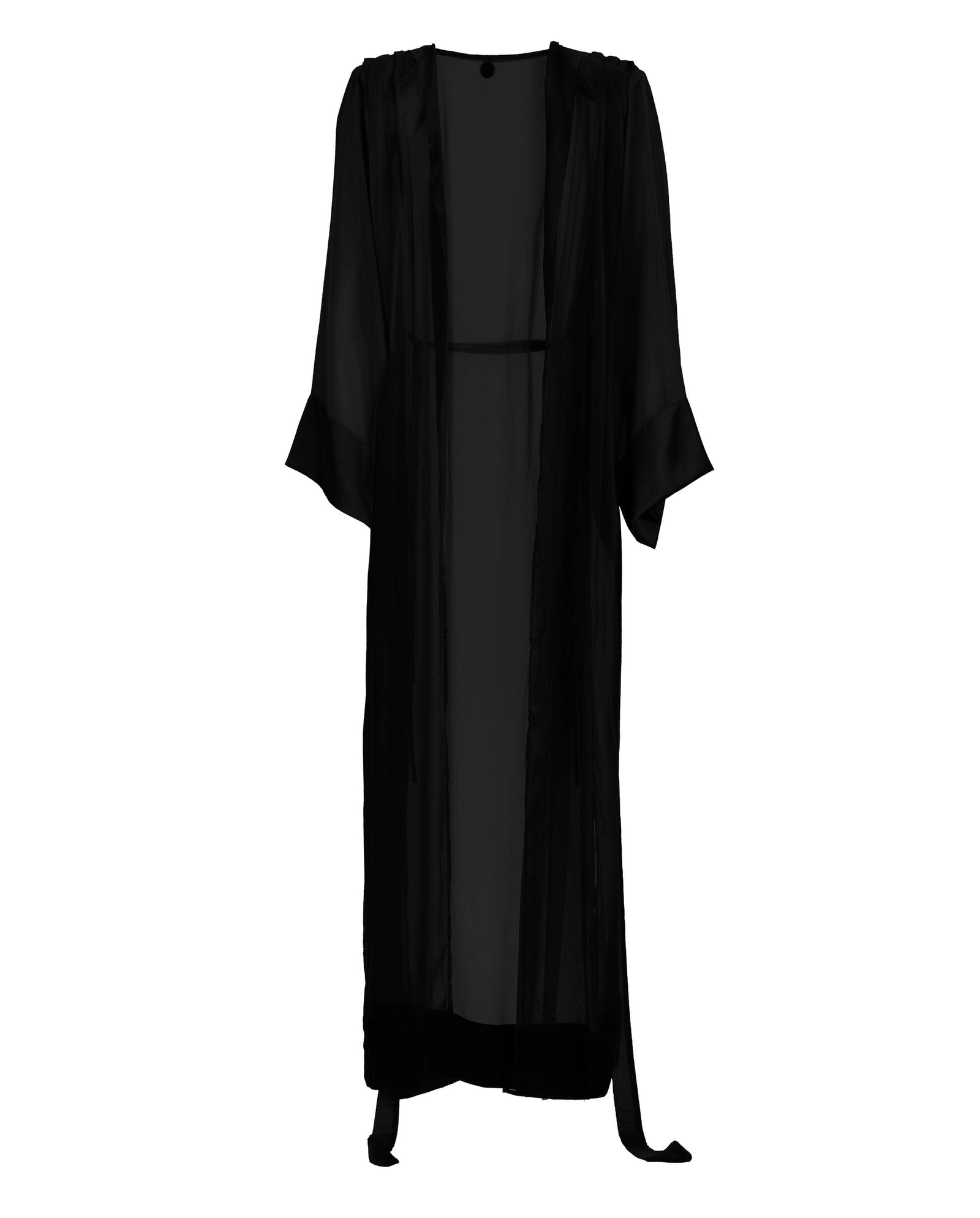 Czarne kimono z organzy Khaa - Image #4