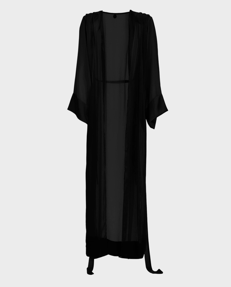 Czarne kimono z organzy Khaa
