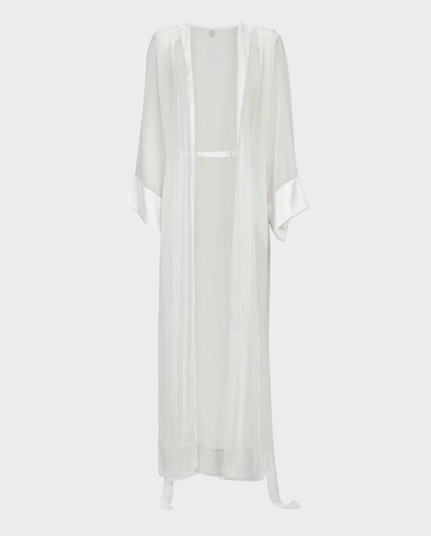 Białe kimono z organzy Khaa - Image #0