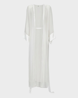 Białe kimono z organzy Khaa - Image #0