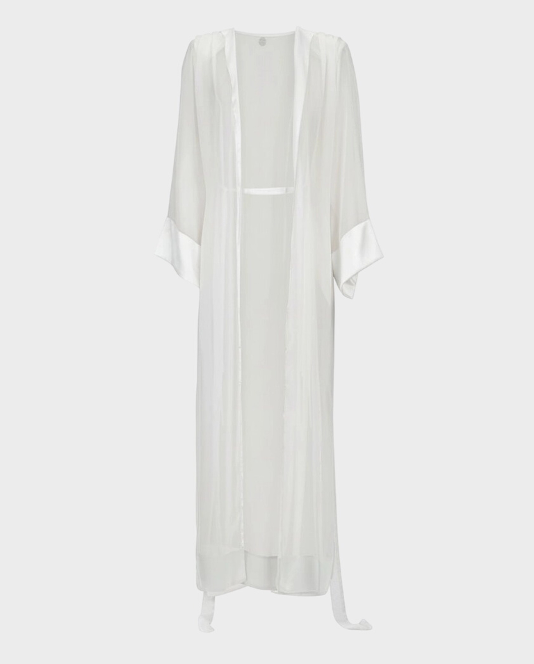 Białe kimono z organzy Khaa