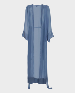 Niebieskie kimono z organzy Khaa - Image #0