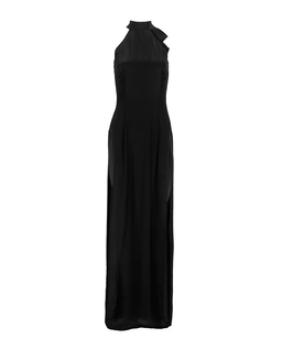 Długa czarna sukienka z jedwabiu Lilya - Image #4