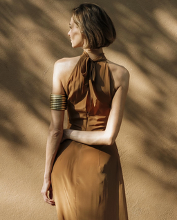 Długa sukienka z jedwabiu Lilya - Image #3