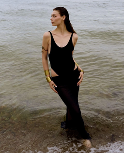 Czarny set z body i spódnicą Lotus - Image #2