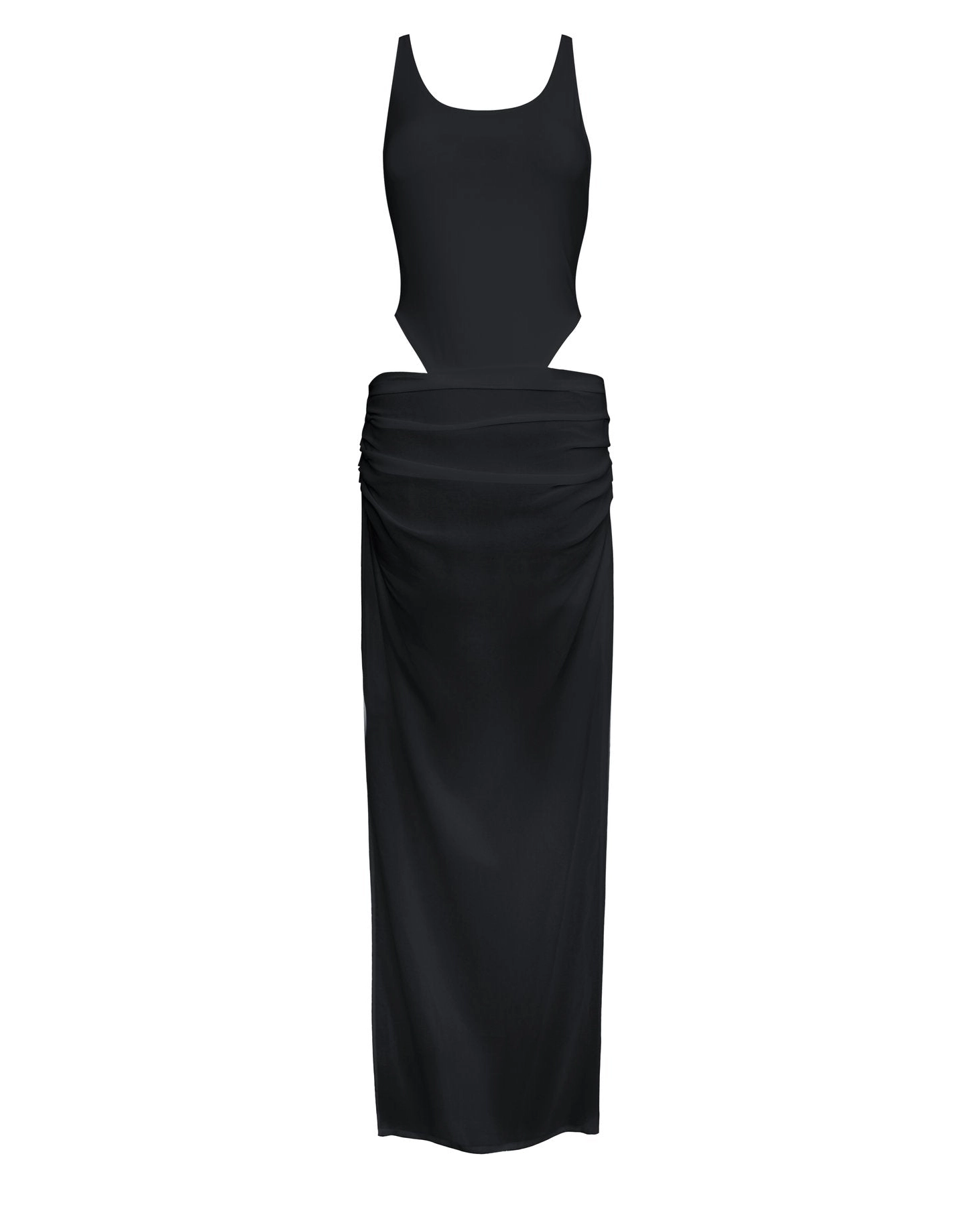 Czarny set z body i spódnicą Lotus - Image #4