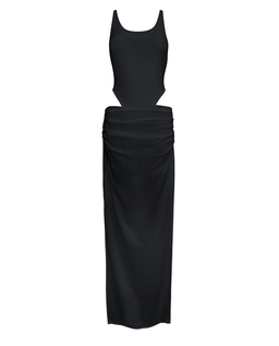 Czarny set z body i spódnicą Lotus - Image #4