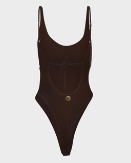 Brązowe body z wysokim stanem Miya - Image #1