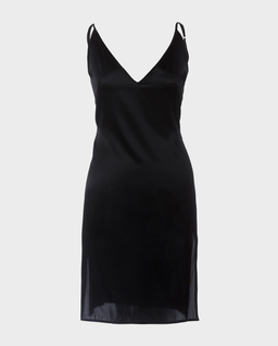 Czarna mini sukienka z jedwabiu Night Dream - Image #0