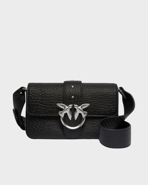 Czarna skórzana torebka mini Love Bag Slouchy