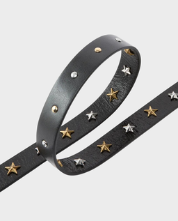 Czarny pasek z klamrą Love Birds i ćwiekami - Image #5