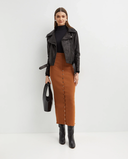 Czarna kurtka skórzana Valery - Image #2