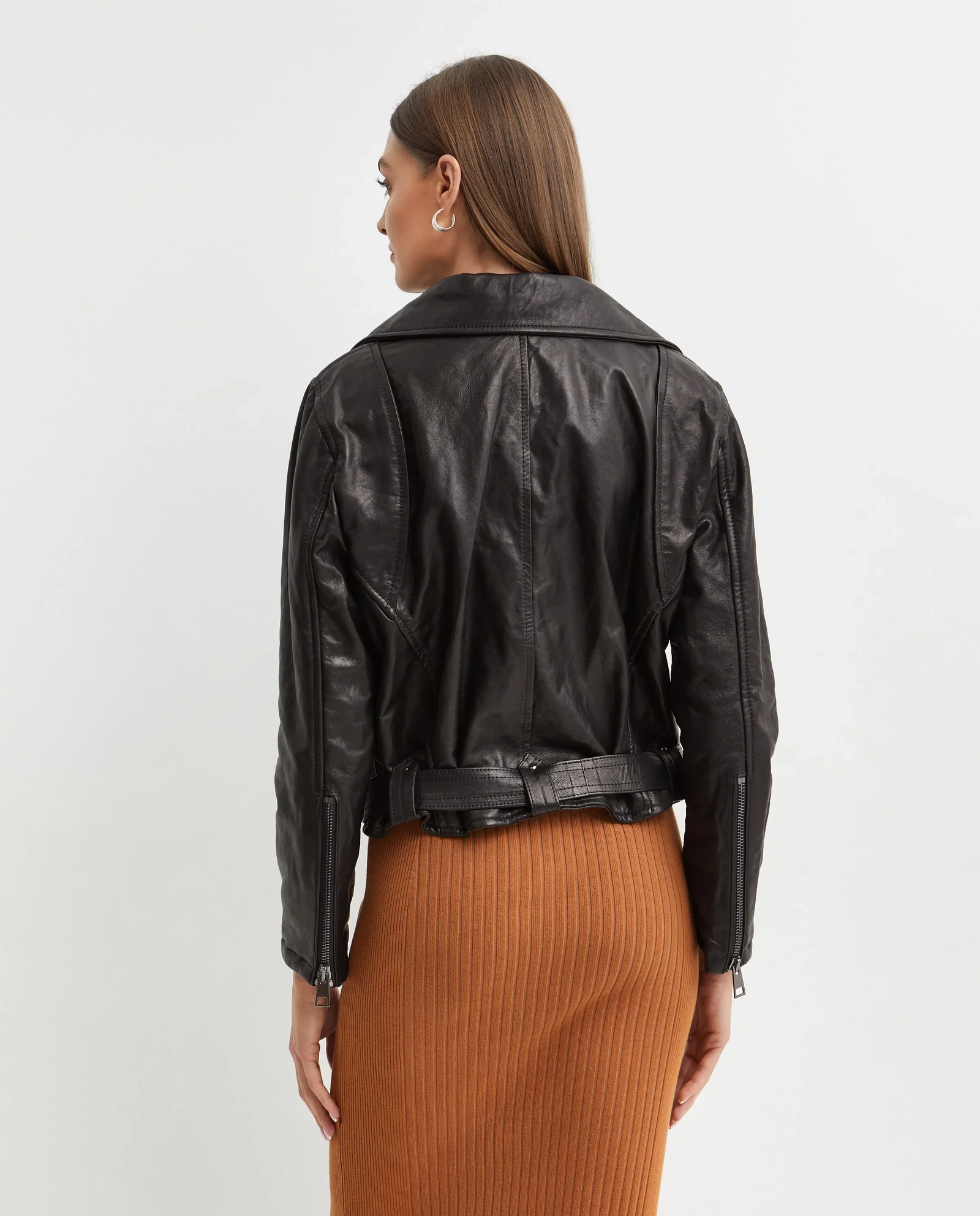 Czarna kurtka skórzana Valery - Image #1