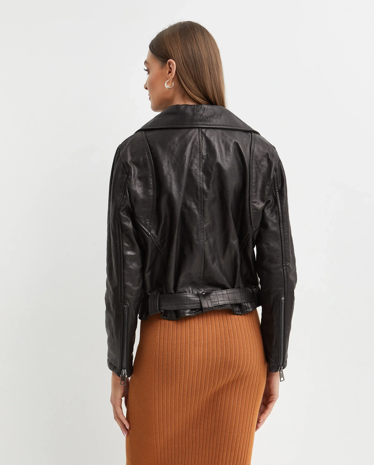 Czarna kurtka skórzana Valery