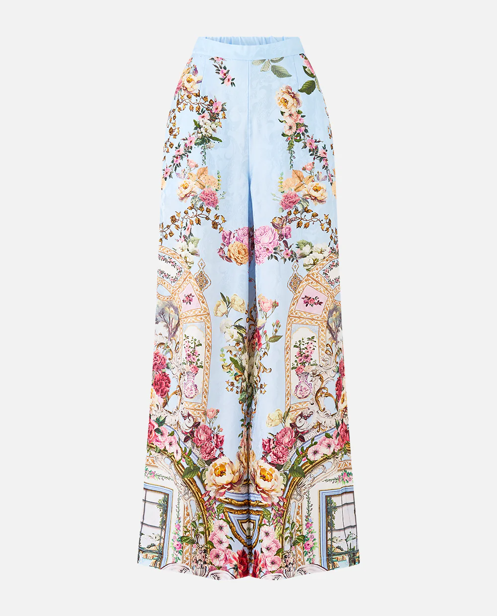 Błękitne spodnie w kwiaty - Image #1