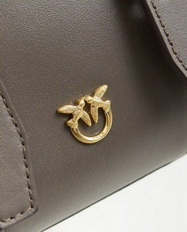 Szara skórzana torebka bowling Mini Escape Bag - Image #5