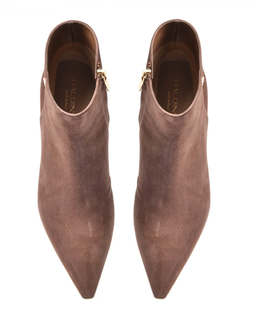 Zamszowe botki na szpilce - Image #3