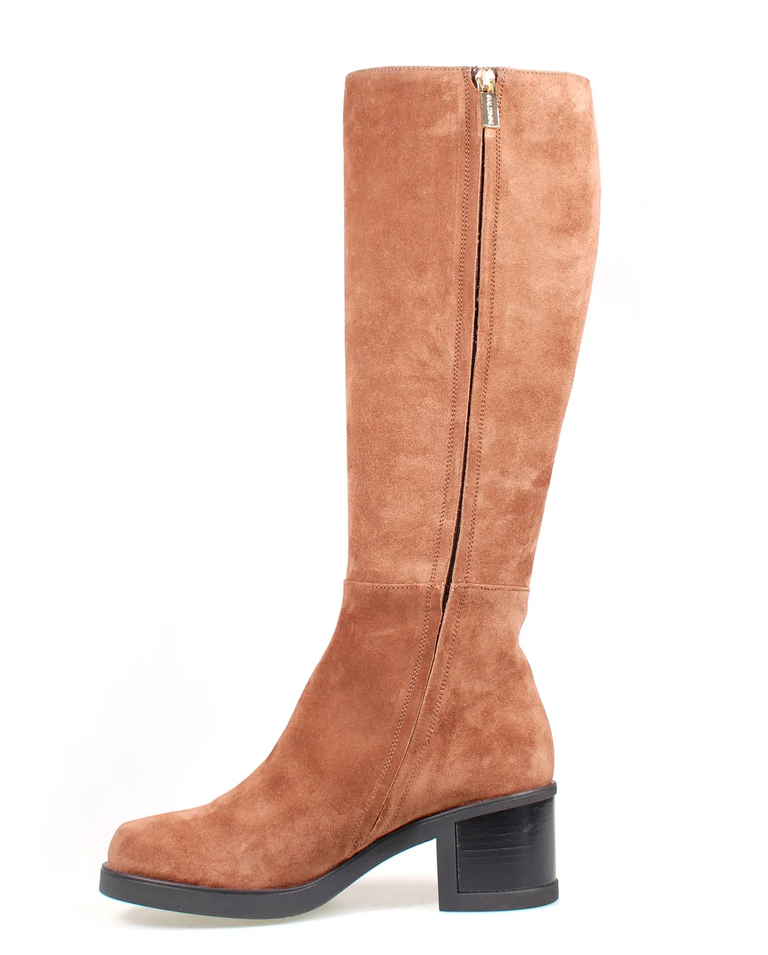 Zamszowe kozaki z logo B