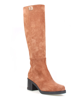 Zamszowe kozaki z logo B - Image #2