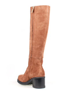 Zamszowe kozaki z logo B - Image #3