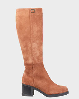 Zamszowe kozaki z logo B - Image #0