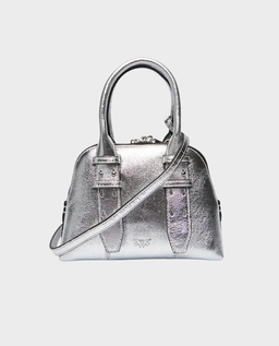 Srebrna torebka Bowling Bag Zip Mini Pelle - Image #1