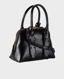 Czarna skórzana torebka Bowling Bag Zip Mini - Image #1