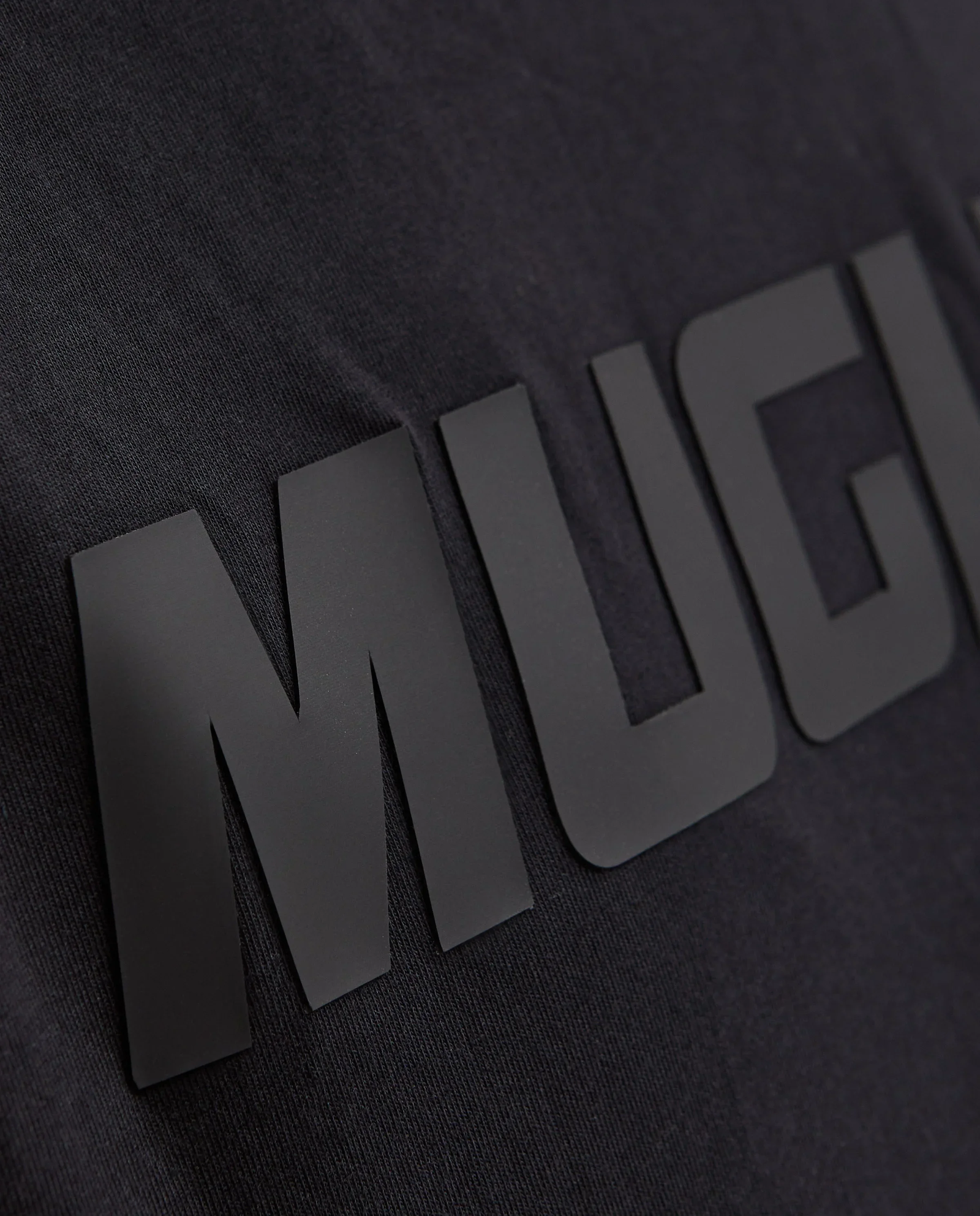 Czarna koszulka Mugler Logo T-Shirt - Image #6