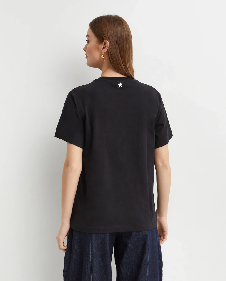 Czarna koszulka Mugler Logo T-Shirt - Image #5