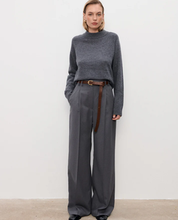 Szare wełniane spodnie Paul - Image #1