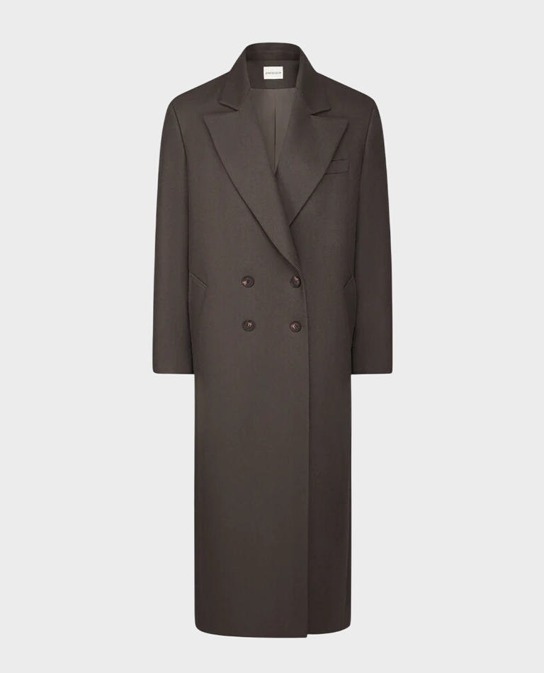 Ciemnoszary płaszcz Kenta