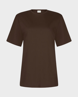 Brązowy bawełniany T-shirt Mess - Image #0