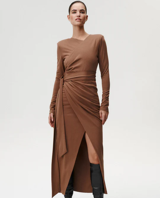 Brązowa sukienka Audrey - Image #0