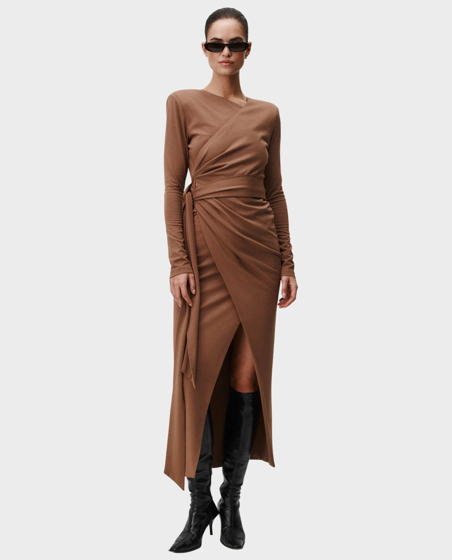 Brązowa sukienka Audrey - Image #2