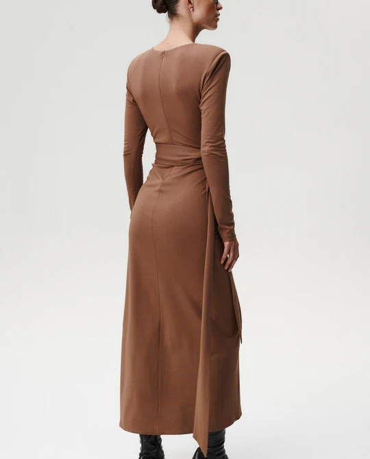 Brązowa sukienka Audrey - Image #1