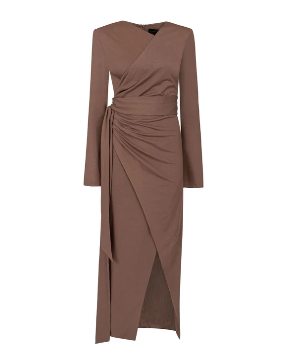 Brązowa sukienka Audrey - Image #4