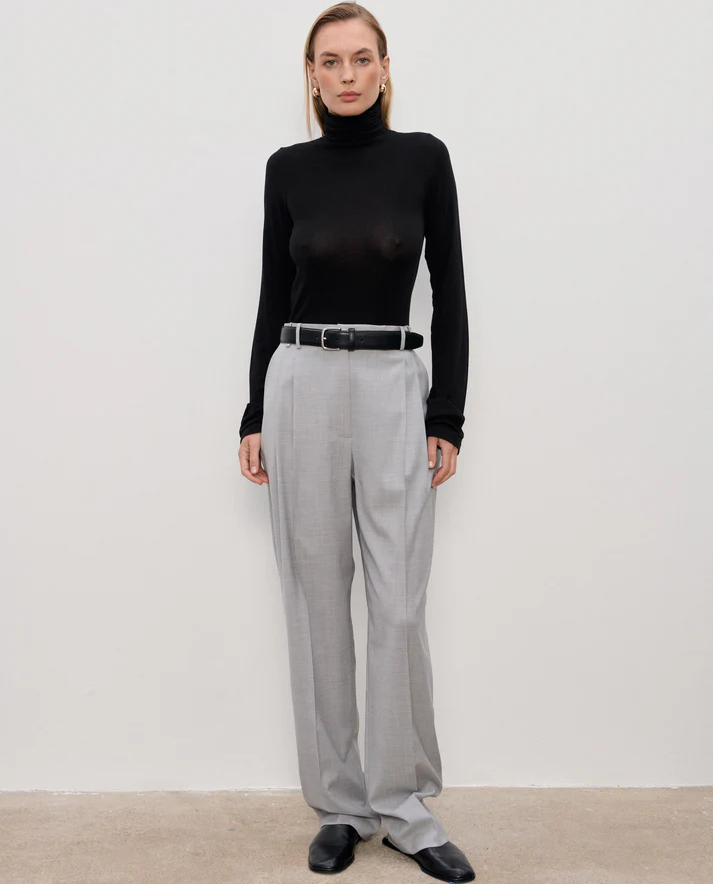 Szare wełniane spodnie Yua