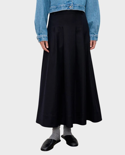 Granatowa wełniana spódnica Kristen - Image #0