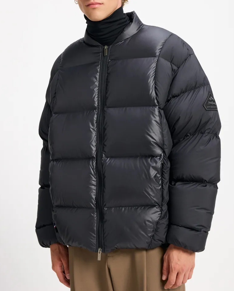 Czarna pikowana kurtka puchowa - Image #2