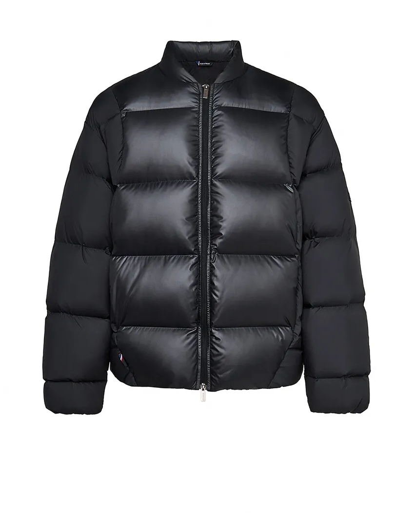 Czarna pikowana kurtka puchowa - Image #5