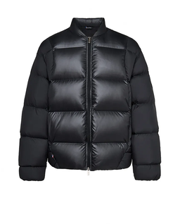 Czarna pikowana kurtka puchowa - Image #5