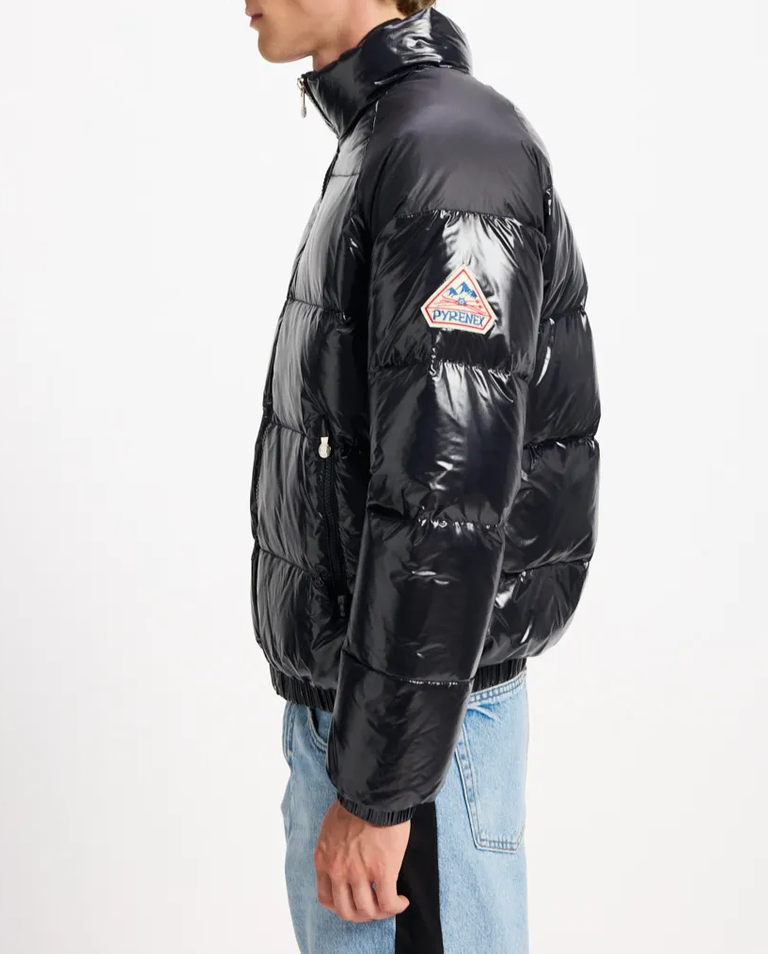 Czarna pikowana kurtka puchowa - Image #2