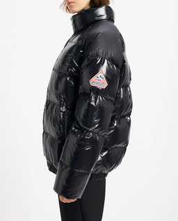 Czarna pikowana kurtka puchowa - Image #6