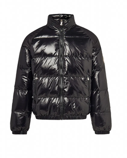 Czarna pikowana kurtka puchowa - Image #8