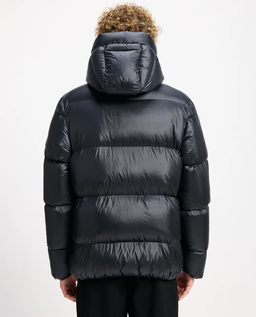 Czarna pikowana kurtka puchowa - Image #7