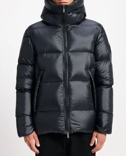 Czarna pikowana kurtka puchowa - Image #5