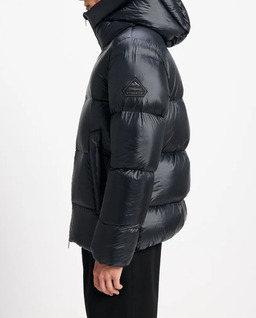 Czarna pikowana kurtka puchowa - Image #8