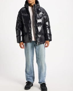 Czarna kurtka puchowa Sten - Image #6